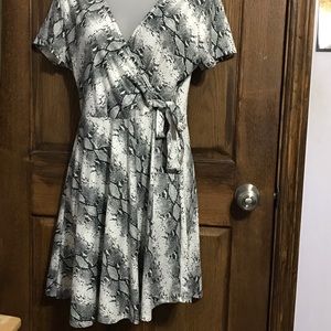 Snake Skin Printed Dress